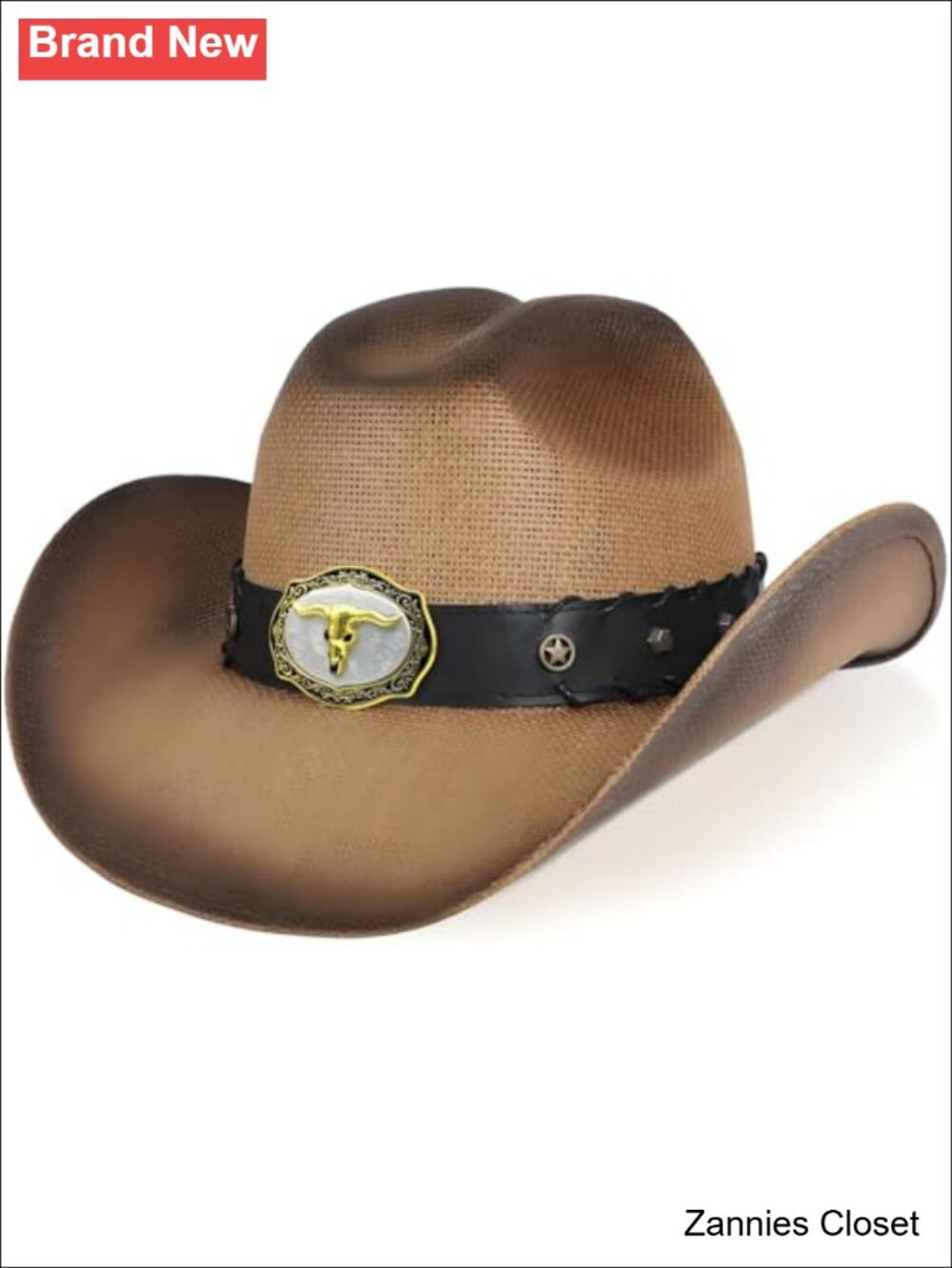 🤠 Straw Wide Brim Western Cowboy Hat Shapeable Brim Unisex